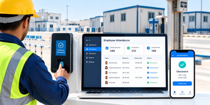 How Do Companies Track Employee Check-In and Check-Out in Camps