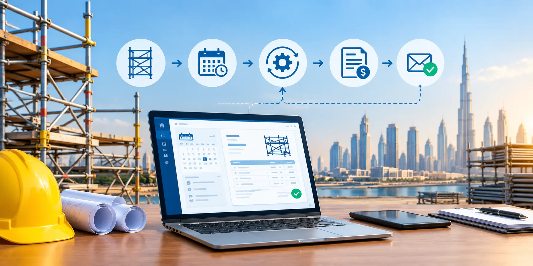 How to Automate Monthly Scaffolding Rental Invoices in the UAE