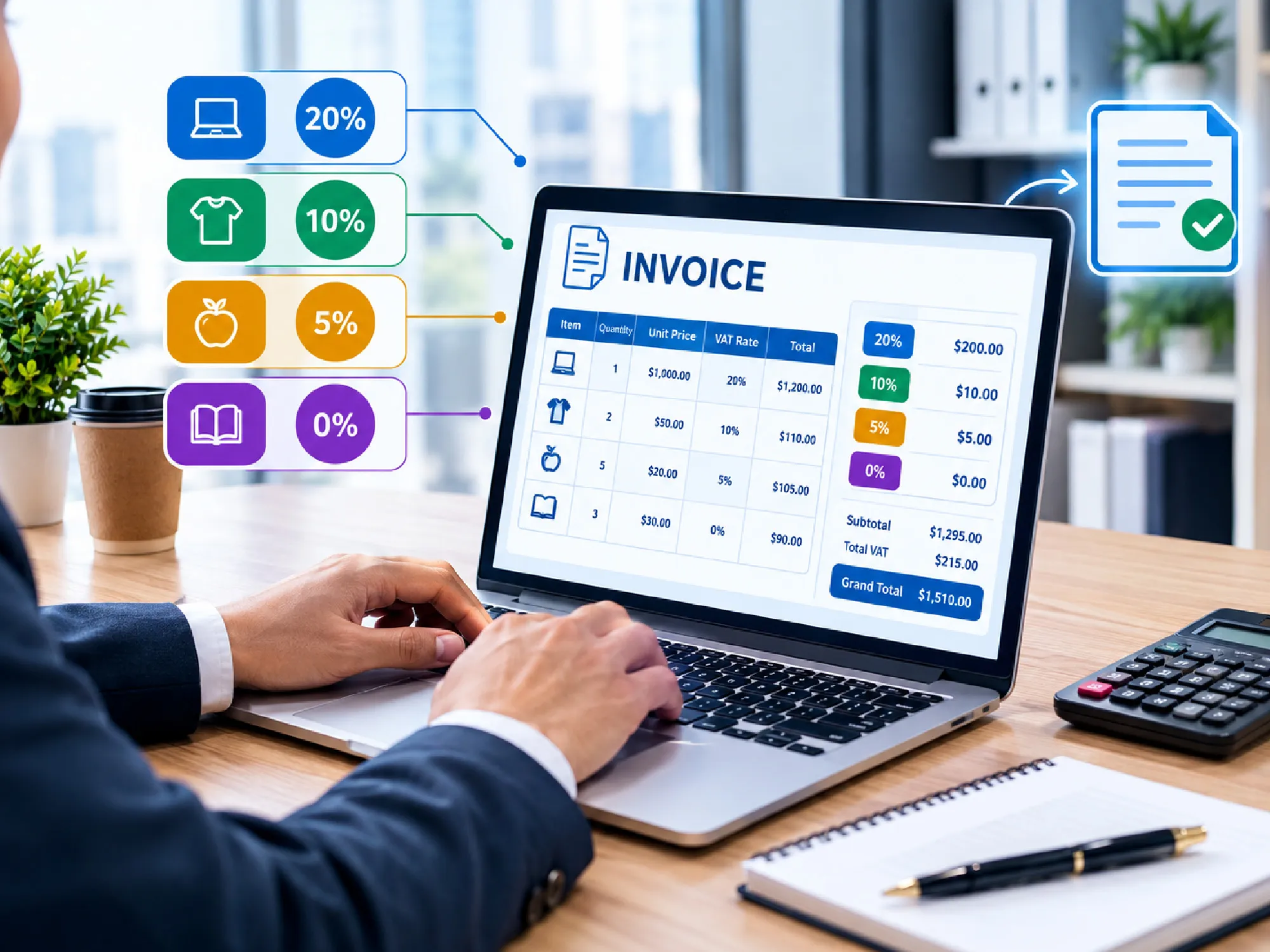 How Can Businesses Manage Different VAT Rates in Electronic Invoices